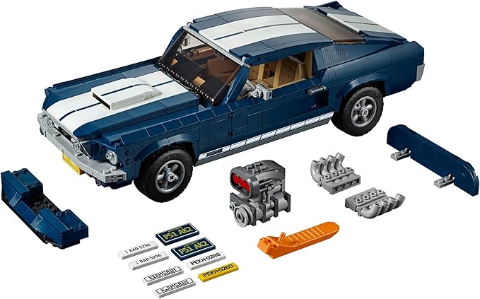 LEGO Creator Expert Ford Mustang 10265 Building Set - Exclusive Advanced Collector's Car Model Featuring Detailed Interior V8 Engine Home and Office Display Collectible for Adults and Teens