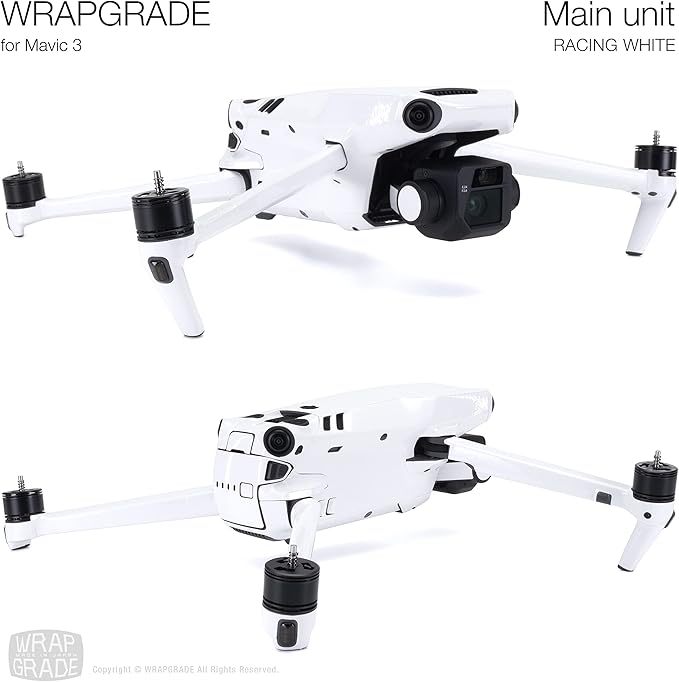 WRAPGRADE Skin Compatible with DJI Mavic 3 Pro (Racing White)