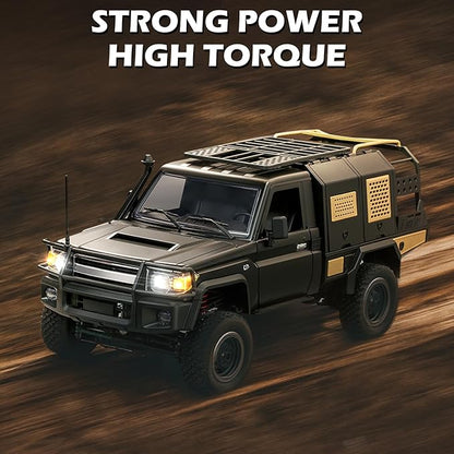 1/12 Scale RC Crawler MN-82S Remote Control Car 2.4GHz 4WD Off Road Rock Crawler Vehicle with Lights DIY Land Cruiser Pickup Truck Toy for Adults