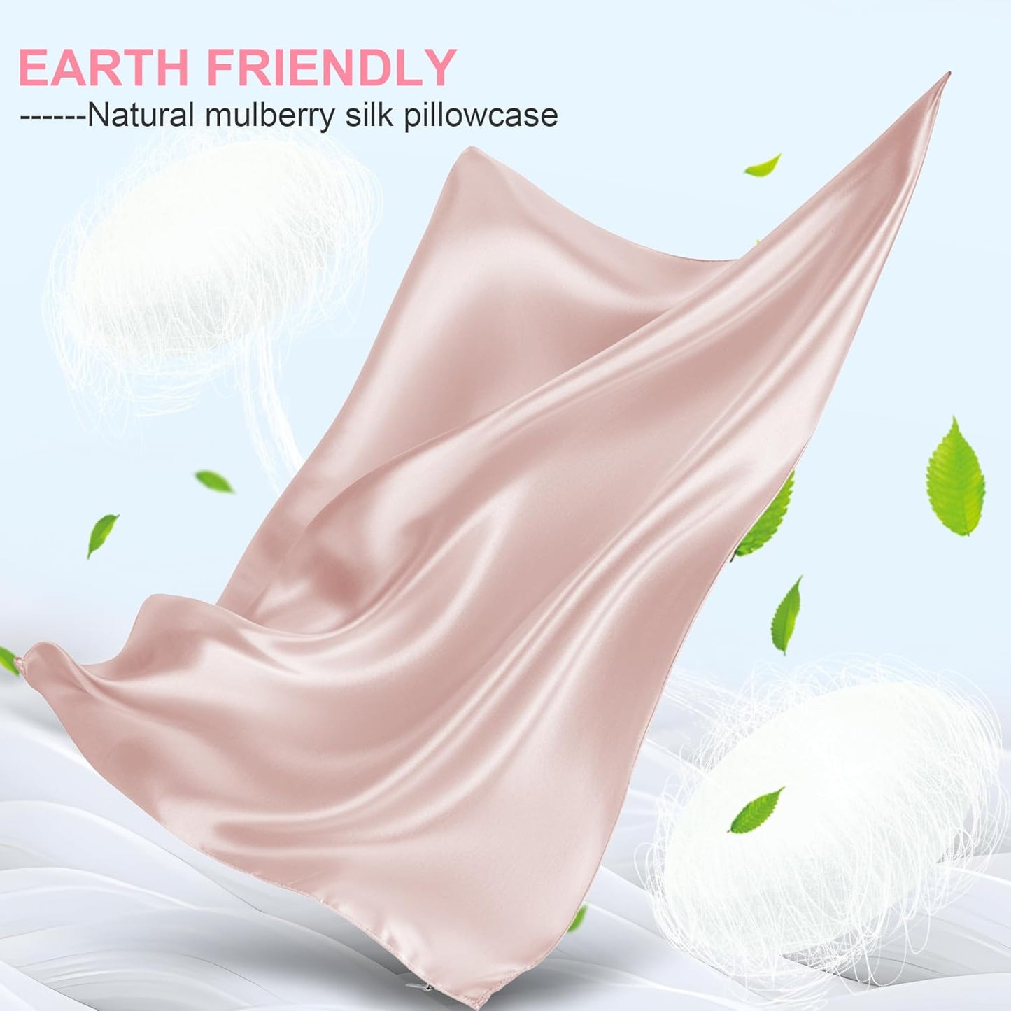 Skiennix Mulberry Silk Pillowcase - King Size, Hidden Zipper, Soft & Breathable for Hair & Skin | Coral Pink