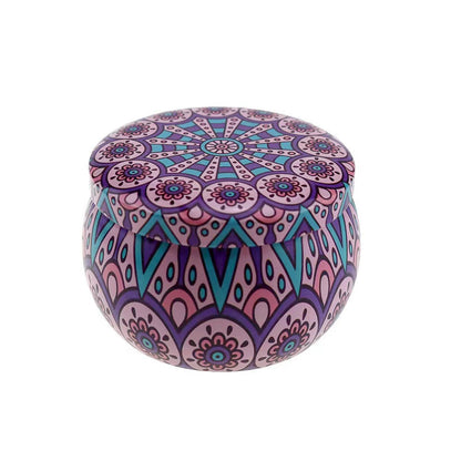 FWJUNHUYC Scented candle tin can drum metal packaging tinplate gift candy scented candle set tin box
