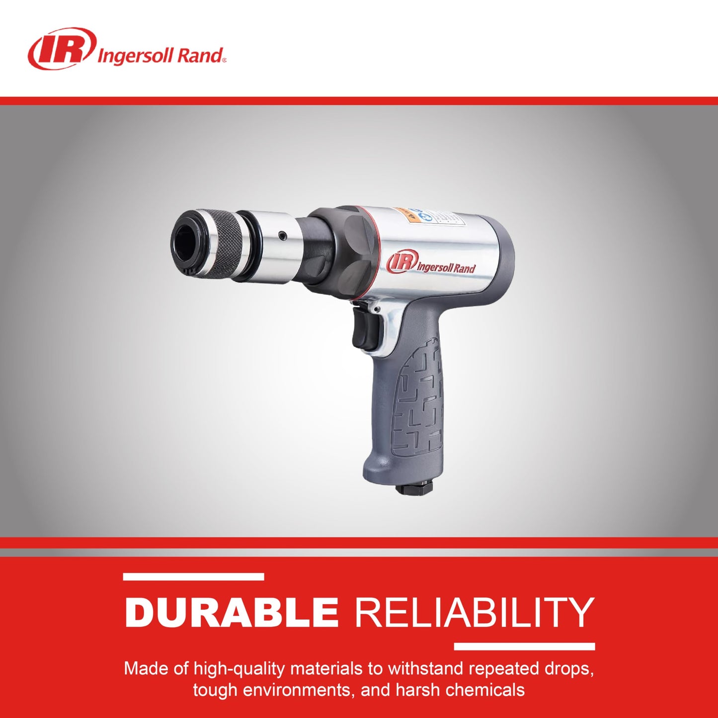 Ingersoll Rand 123MAX Vibration Reduced Air Hammer, 3,530 BPM, 2-5/8" Stroke, Round Shank