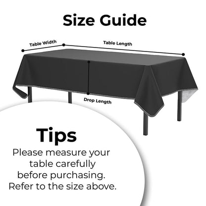 Exquisite Green Vinyl Tablecloths - 54 in. X 108 in. - Pack of 3 Rectangle Tablecloths with Flannel Backing - Plastic, Reusable & Waterproof