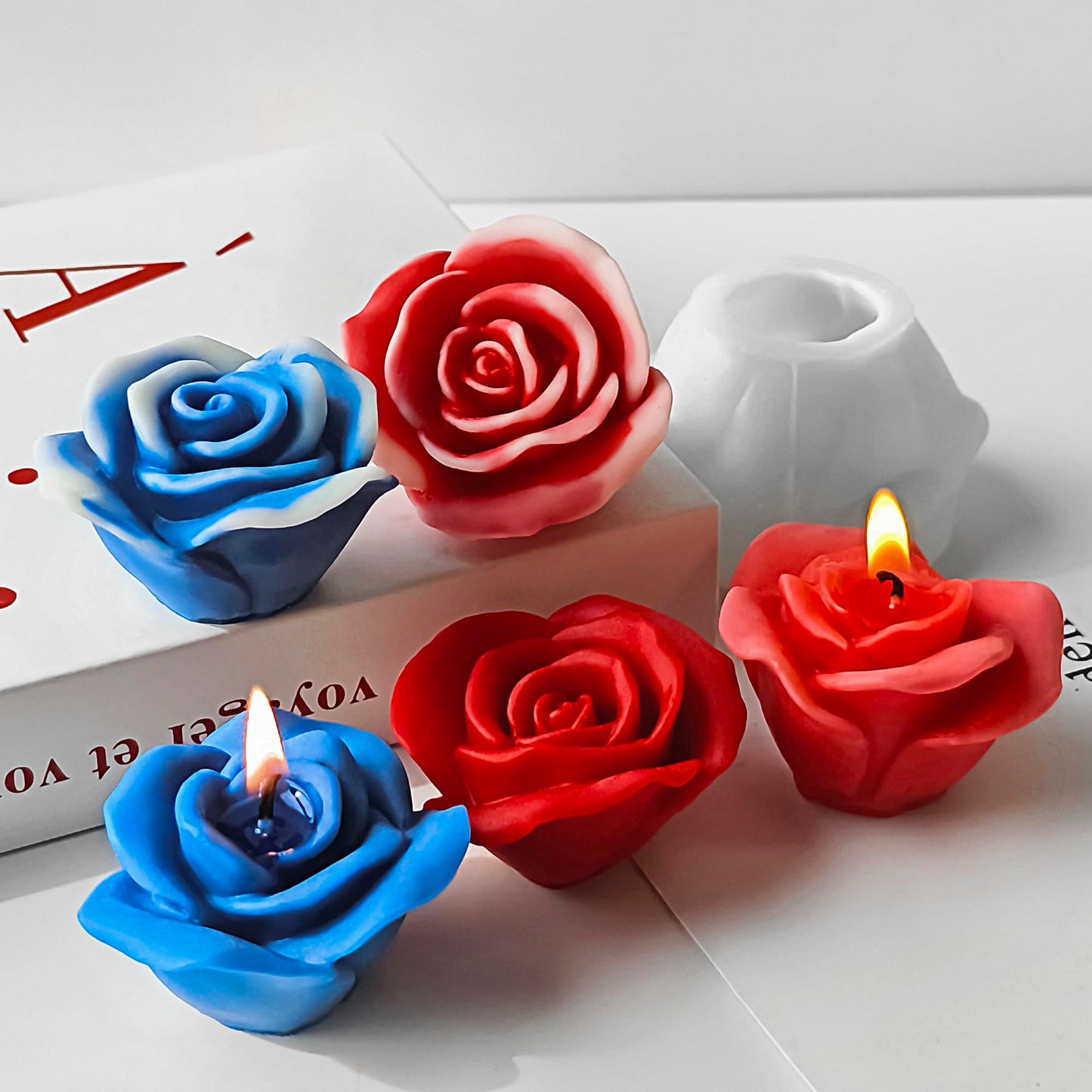 2 Pack Tulip Flower Mold - Succulent Flower - Silicone Resin Casting Molds for Candle & Resin & Soap Craft Supplies
