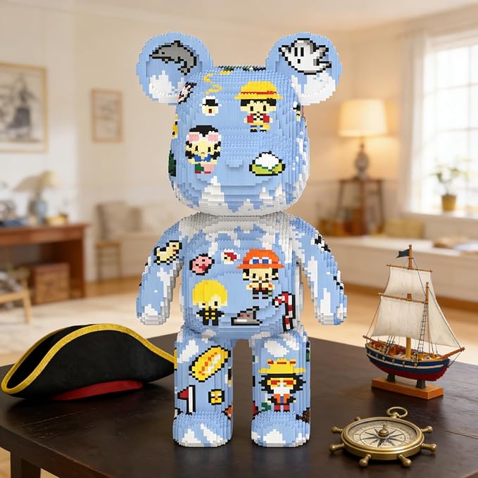 Big Pirates Sticker Bear Building Blocks (21950 PCS) Creative Animal Brick Set for Kids &amp Adults Micro Building Blocks Teddy Blocks Children Toys for Christmas Halloween Anniversary