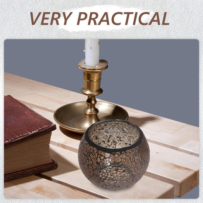 Wakauto Glass Candlestick Decorative Candle Holder for Pillar Candles Stylish Crystal Votive Candle Holder with Storage Container 4.13X4.13X3.14In Home Decor and Party Table Centerpiece