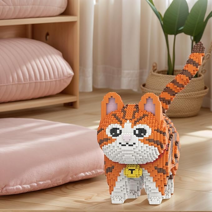 Orange Cat Micro Mini Building Block Sets for Adults No Compatible with Lego 6470PCS Pet Building Toys for Home &amp Office Decor MOC 3D Creative Model Gifts for Christmas
