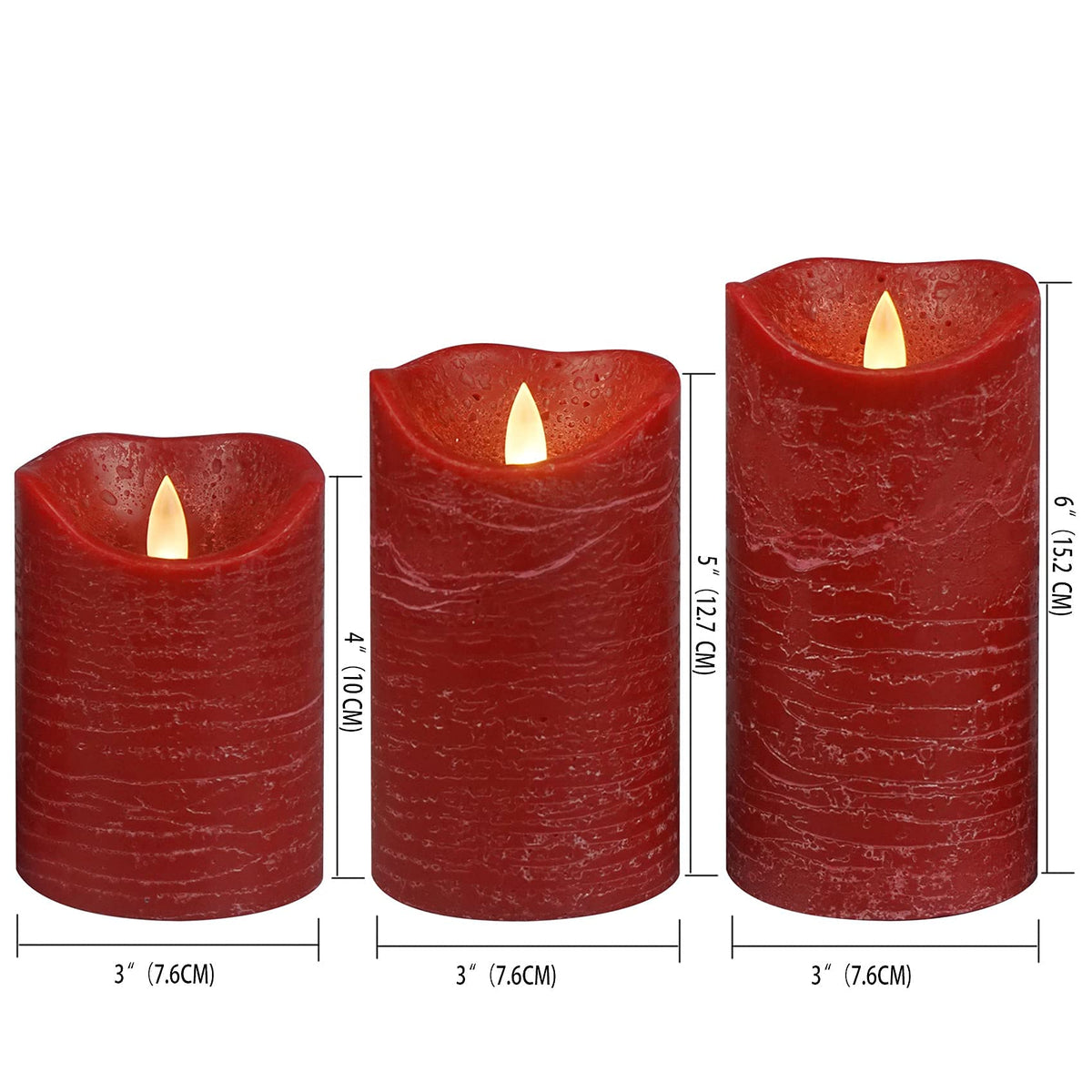 Real Wax Battery Operated Flameless Pillar Candle with Remote and Cycling Timer Realistic Flickering Electric Tall LED Light for Wedding Dinner Party Christmas Centerpiece Fireplace Decor 3 Pack Brown