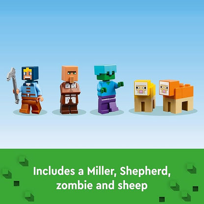 LEGO Minecraft The Windmill Farm Building Toys - Minecraft Toys for Kids Boys &amp Girls Ages 8+ - 3 Minifigures Included - Birthday Gift for Fans of Videogame - 21262