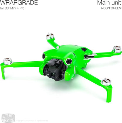 WRAPGRADE Skin Stickers Compatible with DJI Mini 4 Pro | Full Wrap (Neon Green)