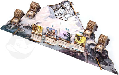 Everdell Silverfrost Wooden Mountain – Premium 3D Accessory for Everdell Silverfrost Upgraded Component for Strategic Board Game Wooden Game Accessory