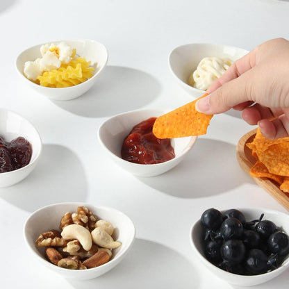 UIBFCWN Ceramic Dipping Bowls, 1.7 Oz Ceramic Soy Sauce Dishes, Porcelain Dipping Sauce Cup Pinch Bowls, Mini Bowl for Side Dishes ketchup Condiment Server Charcuterie BBQ and Party, 50 Pack