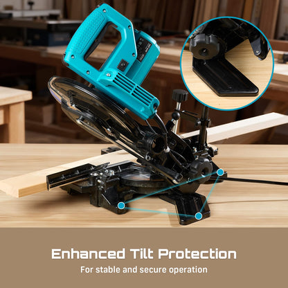 SEESII Power Compound Miter Saw: 8-inch Compact Miter Saw with Speed 4900RPM - Laser Guide - Precision Miter Angles - Lightweight Design - Single Bevel 0-45° for Carpenter Woodworking Project DIY