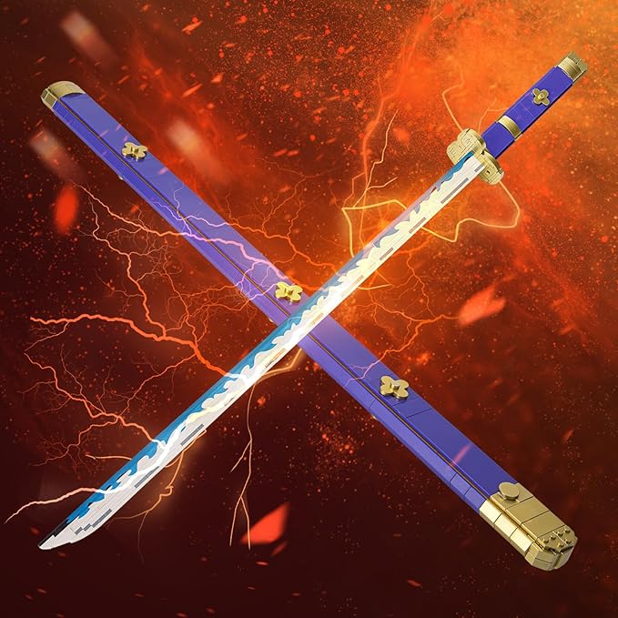 Cosplay Anime Swords Building SetAnime Yamato Sword Building Block with Scabbard and Stand Model Kits ToyCreative Gifts for Adults and Kids 8+ (936PCS)