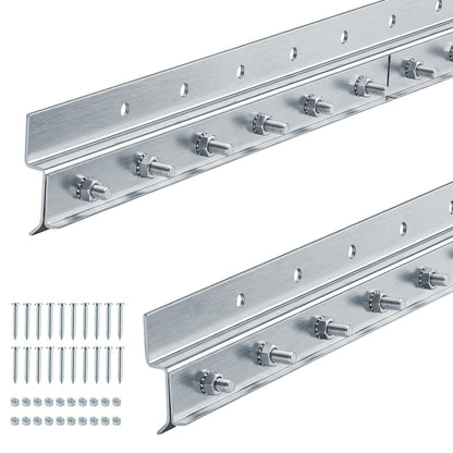 ElaraBerry Strip Curtain Door Hardware, Galvanized Steel Commercial Industrial Mounting Strip Curtain Door Hanger Kit for Universal Jamb Frame or Wall Mount(8 Foot)
