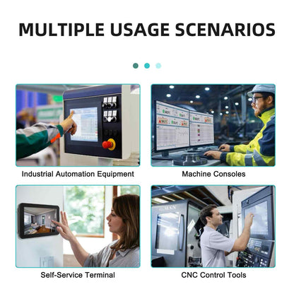 Senisway 17" Industrial Touch Screen Monitor Open-Frame Design with IP65 Waterproof Surface, 10-Point Capacitive Touch, IK08, 1280x1024 for Kiosk, Automation and Digital Signage.