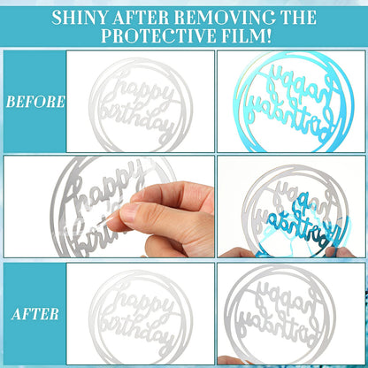 Shihanee 84 Pcs Birthday Cake Toppers Decorations Long Thin Metallic Birthday Candles Bulk Number Candles 0-9 DIY Cake Decor for Wedding Anniversary Party(Silver)