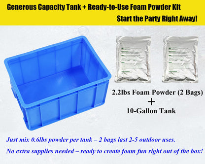 LANGXUN 800W Foam Machine for Summer Water Toys - Foam Maker Cannon with 2 Foam Particle Bags and Water Tank, for Birthdays Party, Backyard Summer Pool Parties Commercial Events