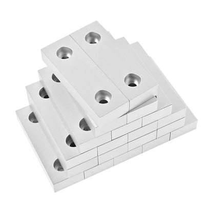 LTIENBST 10 Sets(20Pcs) Aluminum Soft Jaws Set, 6 inch Vise Jaws 6" x 2" X 1",10Set Vise Soft Jaws Fit to 6" Kurt Vise Jaws,Silver