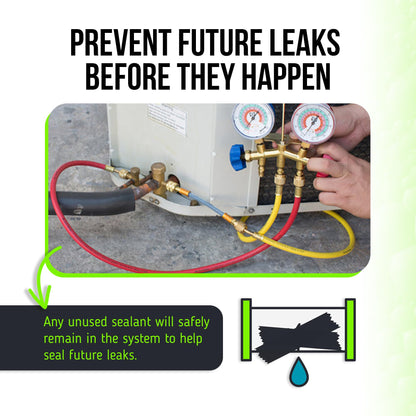 Leak Saver Direct Inject Ultimate 3-Pack | 3-in-1 AC Refrigerant Leak Sealer | with UV Dye & Moisture Remover | for Most HVAC Systems Up to 5 Tons - Professional AC Leak Sealer - AC Stop Leak
