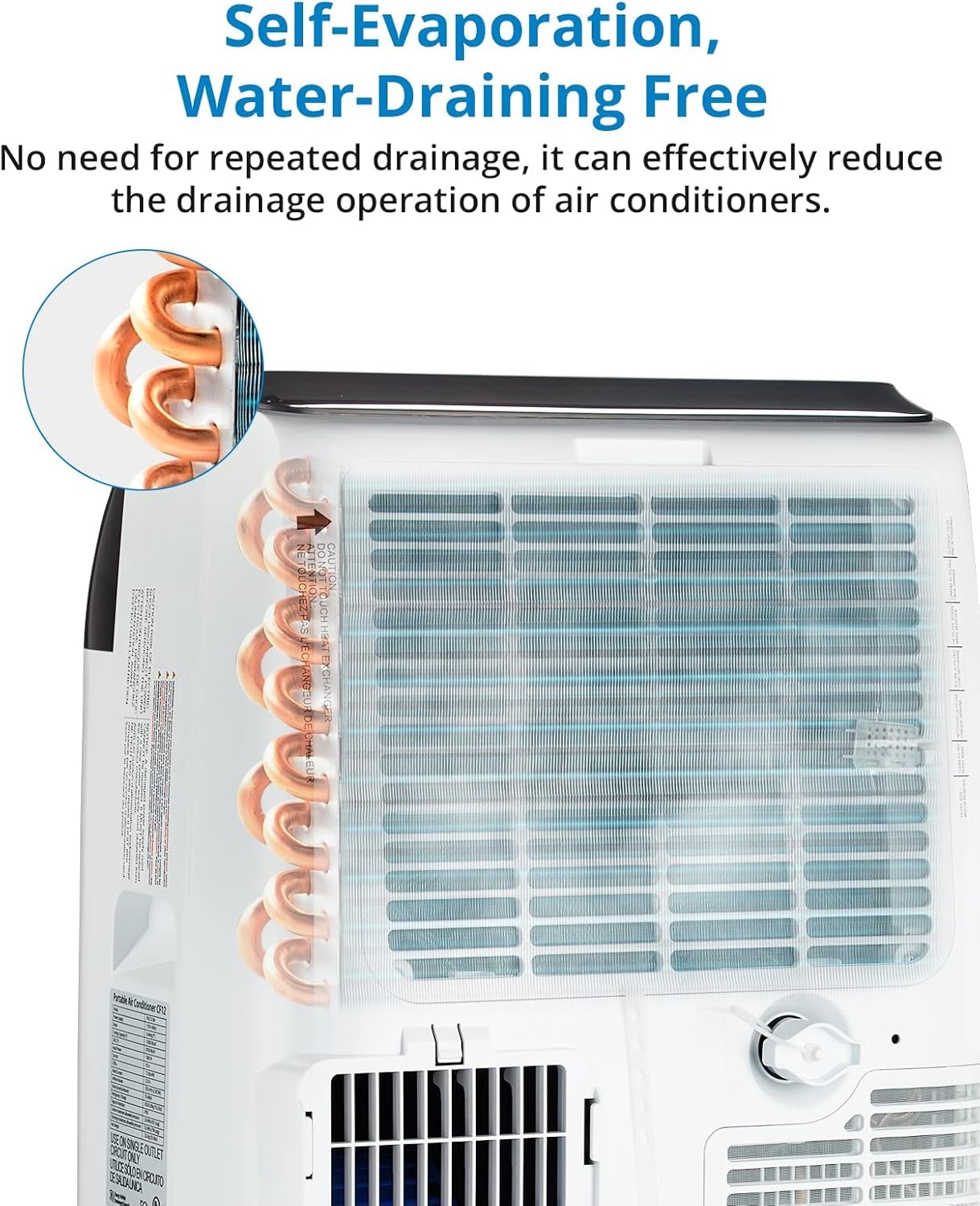 GarveeLife 12,000 BTU Portable Air Conditioners - Smart AC Units Cold with Drainage-free 48db Quiet Cooling within 550 sq.ft, Remote Control 24H Timer/Dehumidifier/Fan Modes for Bedroom Room Indoor