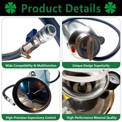 Upgraded J-47912 Fuel System Priming Pump with Pressure Gauge and Shoulder Strap Compatible with Detroit Diesel DD13 DD15 S60 MBE900 MBE4000 MaxxForce 11 13 N13 Alternative to OTC5869