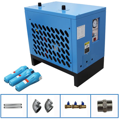 HQHAOTWU 7.5C Refrigerating Dryer Air Compressor Refrigerated Air Drying System 35 CFM Flow Capacity 30HP Air Compressors 220V
