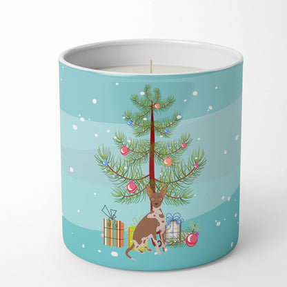 Caroline's Treasures CK3491CDL Tan Abyssinian or African Hairless Dog Christmas Tree 10 oz Decorative Soy Candle Nature Soy Wax Essential Oil Home Decor Ideal for Bedroom Kitchen Bath Office Gift, 10