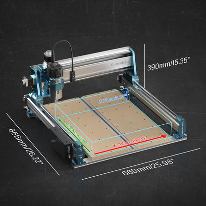 Genmitsu CNC Router Machine 4040-PRO MAX with 710W Trimmer CNC Router & Linear Rail Driven, 3 Axis Engraving Machine for Wood Metal Acrylic Cutting Milling, GRBL Control, Work Area 410 x 405 x 77mm