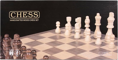 Premium Wooden Chess Set 15.7 Inches Chess Board Game Set for Adults - Folding Board - Pieces Storage Slots Handmade Portable Travel Chess Game - Beginner Chess Set for Kids 6 up Age