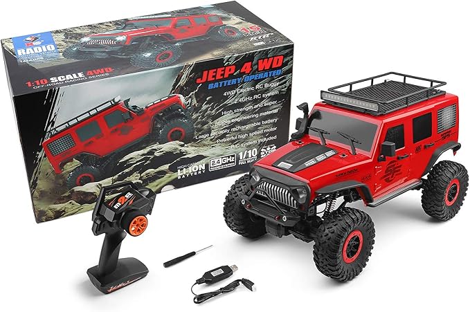GoolRC WLtoys 104311 RC Car 1/10 Scale 4WD 2.4Ghz Remote Control Car Brushed Motor Off-Road Crawler Car RTR for Kids and Adults