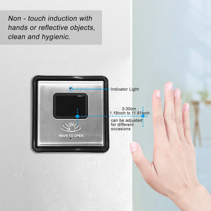 Olideauto Wireless Wave to Open Switch Touchless 2PCS Olide-512 Compatible for Automatic Door Opener and Receiver,with WIFI Function,Workable with Alexa&Google Assistant,Phone APP
