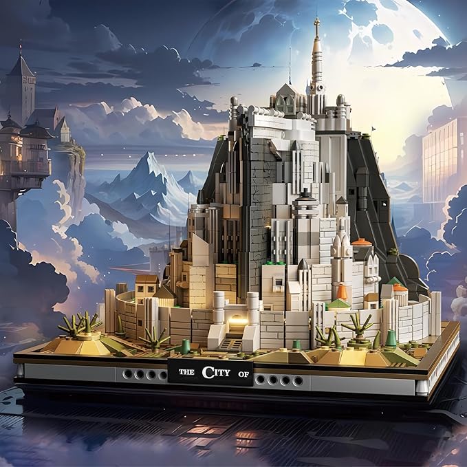MOC Castle Architecture Mini Building Block Set with Light Compatible with Lego Ideas STEM Building The City Lord Set for Adult Film FansSTEM Christmas Birthday Gift Toy for Boy Kids 8-14 1680PCS