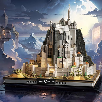 MOC Castle Architecture Mini Building Block Set with Light Compatible with Lego Ideas STEM Building The City Lord Set for Adult Film FansSTEM Christmas Birthday Gift Toy for Boy Kids 8-14 1680PCS