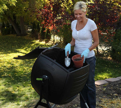 Lifetime 60076 50 gal Compost Tumbler, Black