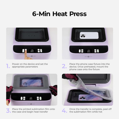 HTVRONT Phone Case Heat Press Machine Bundle - Compatible with iPhone & Android