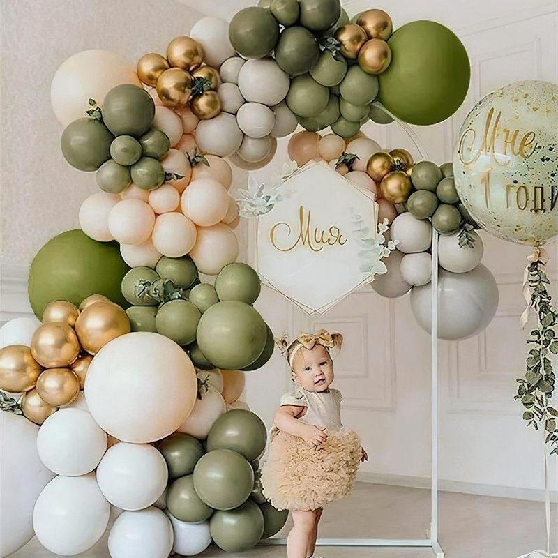 PartyWoo Sage Green Balloons 100pcs Different Sizes of 36 18 12 10 5 Inch Olive Boho Green Latex Balloon Arch Kit for Wedding Birthday Dinosaur Jungle Golf Football Theme Party Decorations Green-F11