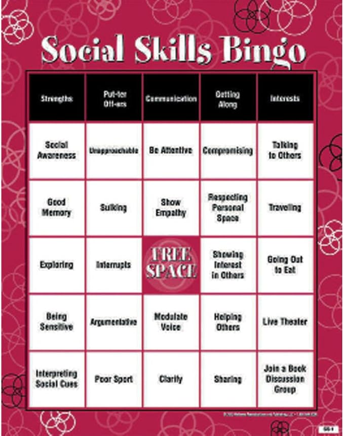 Wellness Reproductions &amp Publishing Social Skills Bingo Game for Adults