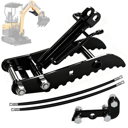 DANWIWEE Hydraulic Thumb Clip for Mini Excavators, with 2*M14 Hoses and Screws, Small Digger Attachments fit Most of up to 2 tons