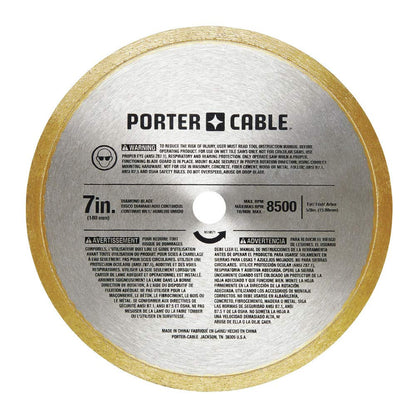 PORTER-CABLE Tile Saw, Wet Saw with 7-inch Cutting Capacity and On-Board Cutting Guide (PCE980)
