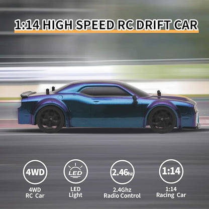 RC Drift Car 1:14 Remote Control Car 4WD Drift RC Cars Vehicle 28km/h High Speed Racing RC Drifting Car Gifts Toy for Boys Kids