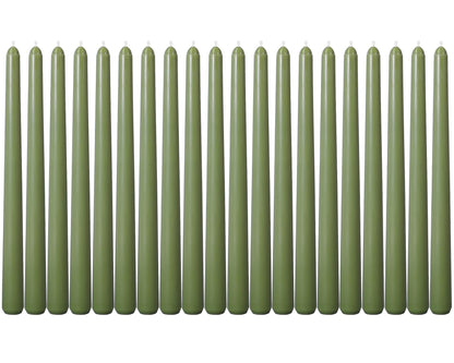 Viyffo Taper Candles, 10 Inch, 20 Pack, Olive Glow – Unscented, Dripless & Smokeless Design, Up to 8 Hour Burn – Long Tall Taper Candlesticks for Wedding, Dinner & Home Decor