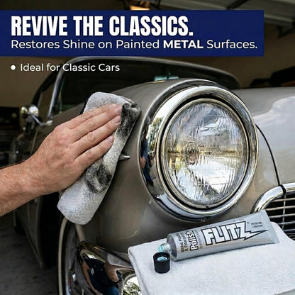 Flitz Metal Polish Paste - 1.76oz USA-Made Polish for Solid Chrome, Stainless Steel, & Aluminum - Non-Abrasive for Light Oxidation - Requires Manual Buffing - Not for Plated/Coated Surfaces (6 Pack)