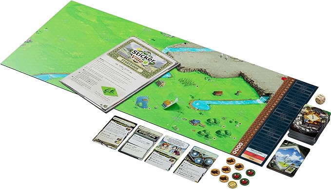 Asmodee Cozy Stickerville Board Game - Narrative Strategy Game of Village Building &amp Storytelling Family-Friendly Fun for Kids &amp Adults Ages 8+ 1-6 Players 30 Minute Playtime