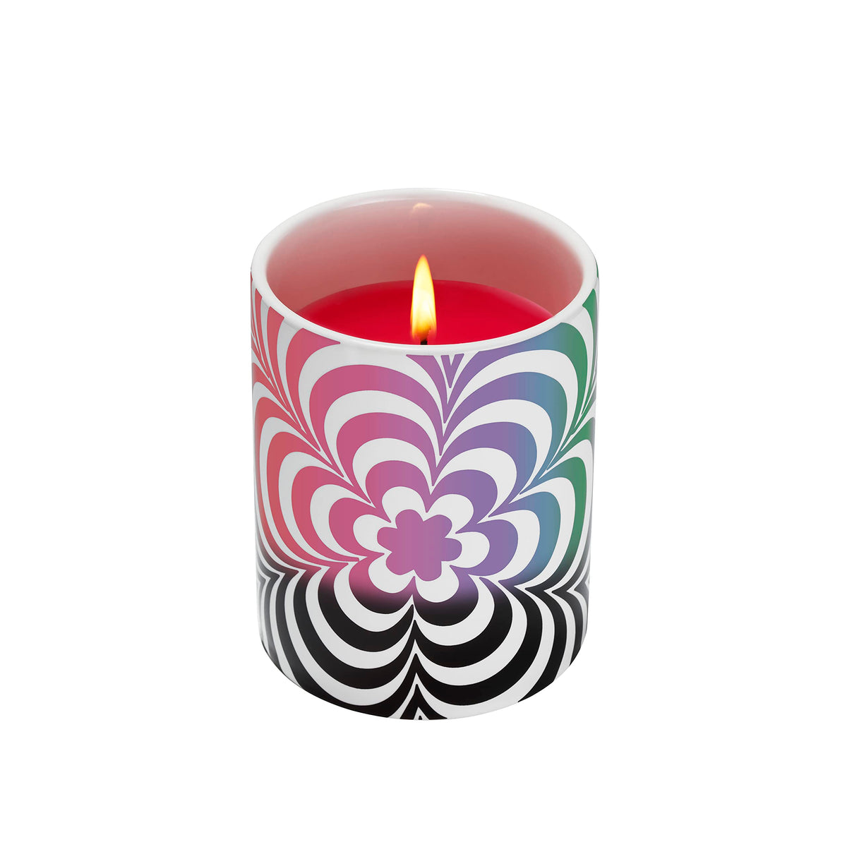 Glo Zone Slow Color-Changing Ceramic Scented Candle, 12 oz - Pop Pink