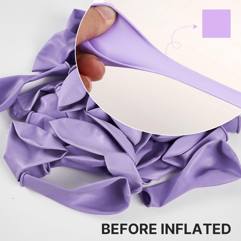 PartyWoo Lavender Balloons 101pcs 12 Inch Light Pastel Purple Lilac Purple Latex Helium Balloons for Birthday Baby Shower Graduation Wedding Anniversary Bridal Shower Party Decorations Purple-Q10