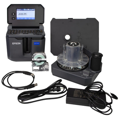 LABELWORKS Epson LW-Z5010PX-R Industrial Label Maker - Complete Printer Kit with Accessories and Automatic Bulk Tape Rewinder, PX 147' Bulk Label Rolls, Desktop Printer