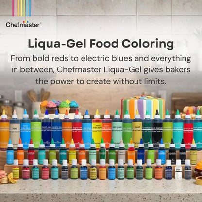 Chefmaster Leaf Green Liqua-Gel® Food Coloring - Vibrant Professional-Grade Dye for Icing & Fondant | 10.5 oz