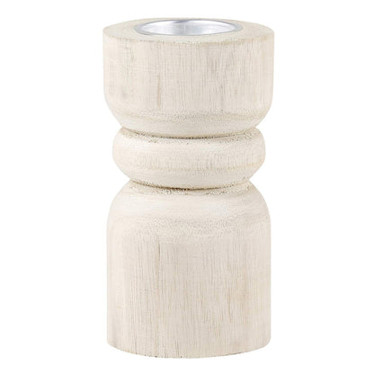 Santa Barbara Design Studio Pure Design Paulownia Wood Candle Holder, Medium, Natural