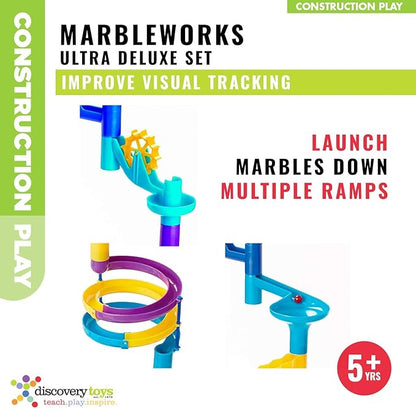 Discovery Toys MARBLEWORKS® Marble Run Ultra Deluxe Set | Kid-Powered Learning | STEM Educational Building Block Toy Learning &amp Childhood Development 5 Years Old and Up